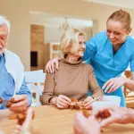 Home 2 Personal support worker assisting an elderly resident in an assisted living home in Vaughan